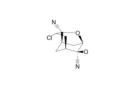 (+/-)-(1R*,3R*,4S*,6R*,8R*,10R*)-4-CHLORO-10-HYDROXY-2-OXATRICYCLO-[4.3.1.0(3,8)]-DECANE-3,10-DICARBONITRILE