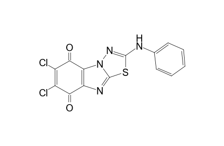 2-(Phenylamino)-6,7-dichlorobenzo[4,5]imidazo[2,1-b][1,3,4]thiadiazole-5,8-dione