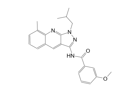 N-(1-isobutyl-8-methyl-1H-pyrazolo[3,4-b]quinolin-3-yl)-3-methoxybenzamide