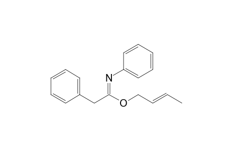 Benzeneethanimidic acid, N-phenyl-, 2-butenyl ester, (?,E)-