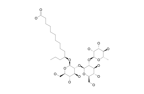 CUSCUTIC-ACID-A3;(11S)-CONVOLVULINOLIC-ACID-11-O-ALPHA-L-RHAMNOPYRANOSYL-(1->2)-0-BETA-D-GLUCOPYRANOSYL-(1->2)-BETA-D-GLUCOPYRANOSIDE