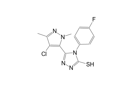 5-(4-chloro-1,3-dimethyl-1H-pyrazol-5-yl)-4-(4-fluorophenyl)-4H-1,2,4-triazole-3-thiol