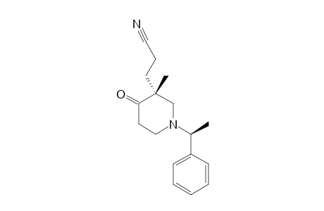 (1'-S,3-R)-1-(1'-PHENYLETHYL)-3-METHYL-3-(2-CYANOETHYL)-PIPERIDIN-4-ONE