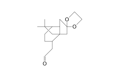 (1R,5S,6S)-3,3-Ethylenedioxy-11,11-dimethyl-tricyclo(4.3.2.0/1,5/)undecane-9-acetaldehyde