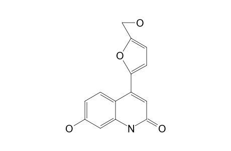 7-HYDROXY-4-(5'-HYDROXYMETHYLFURAN-2'-YL)-2-QUINOLONE