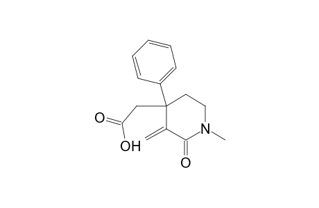 4-Piperidineacetic acid, 1-methyl-3-methylene-2-oxo-4-phenyl-