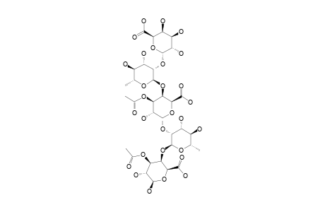 ALPHA-D-GALACTURONOPYRANOSYL-(1->2)-ALPHA-L-RHAMNOPYRANOSYL-(1->4)-3-O-ACETYL-ALPHA-D-GALACTURONOPYRANOSYL-(1->2)-ALPHA-L-RHAMNOPYRANOSYL-(1