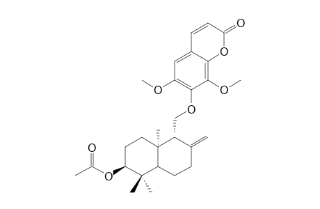 ALBARTIN;(1-ALPHA,4A-BETA,6-BETA,8A-ALPHA)-7-[(6-ACETYLOXY-DECADEHYDRO-5,5,8A-TRIMETHYL-2-METHYLENE-1-NAPHTHALENYL)-METHOXY]-6,8-DIMETHOXY-2H-1-BENZOPYRAN-2-ON