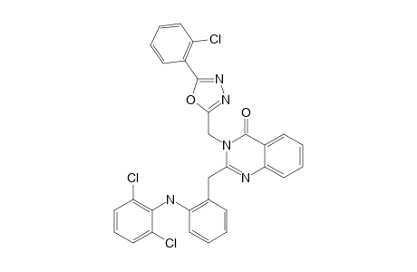 3-[[5-(2-CHLORO-PHENYL)-1,3,4-OXADIAZOL-2-YL]-METHYL]-2-[2-[(2,6-DICHLORO-PHENYL)-AMINO]-BENZYL]-QUINAZOLIN-4(3H)-ONE