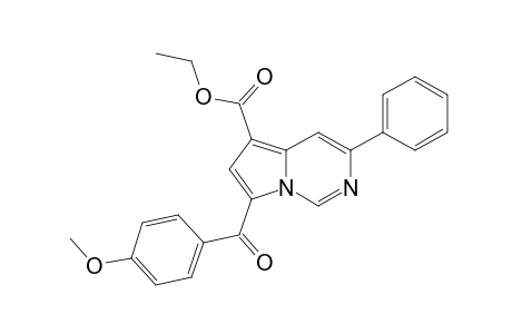 7-(p-ANISOYL)-3-PHENYLPYRROLO[1,2-c]PYRIMIDINE-5-CARBOXYLIC ACID, ETHYL ESTER