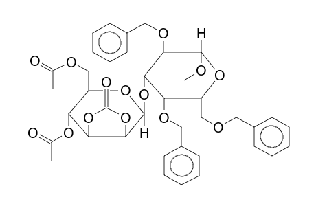 METHYL 2,4,6-TRI-O-BENZYL-3-O-(2,3-O-CARBONYL-4,6-DI-O-ACETYL-BETA-D-MANNOPYRANOSYL)-BETA-D-GALACTOPYRANOSIDE