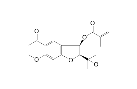 5-ACETYL-3BETA-ANGELOYLOXY-2BETA-(1-HYDROXYISOPROPYL)-6-METHOXY-2,3-DIHYDRO-BENZOFURANE