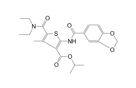 isopropyl 2-[(1,3-benzodioxol-5-ylcarbonyl)amino]-5-[(diethylamino)carbonyl]-4-methyl-3-thiophenecarboxylate