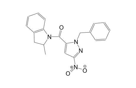 1-[(1-benzyl-3-nitro-1H-pyrazol-5-yl)carbonyl]-2-methylindoline