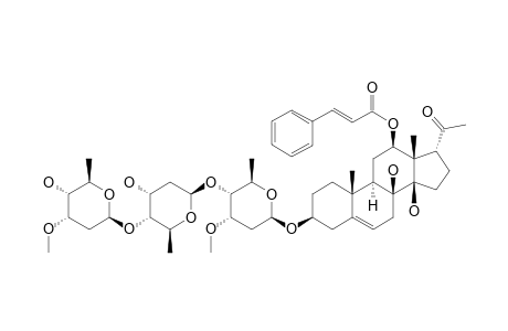 SYRIACOSIDE-D;IKEMAGENIN-3-O-BETA-D-CYMAROPYRANOSYL-(1->4)-BETA-D-DIGITOXOPYRANOSYL-(1->4)-BETA-D-CYMAROPYRANOSIDE