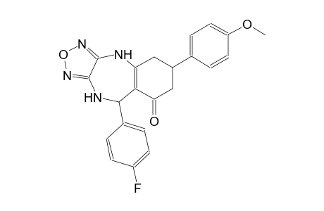 4H-[1,2,5]oxadiazolo[3,4-b][1,4]benzodiazepin-8(5H)-one, 9-(4-fluorophenyl)-6,7,9,10-tetrahydro-6-(4-methoxyphenyl)-