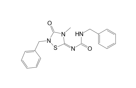 2-Benzyl-4-methyl-5-benzylcarbamoylimino-1,2,4-thiadiazolidin-3-one