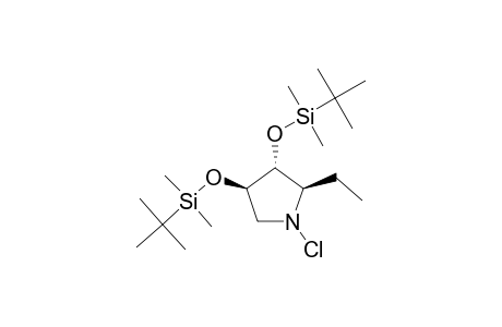 (+/-)-(2S,3S,4S)-3,4-DI-O-TERT.-BUTYLDIMETHYLSILYL-1-CHLORO-3,4-DIHYDROXY-2-ETHYLPYRROLIDINE