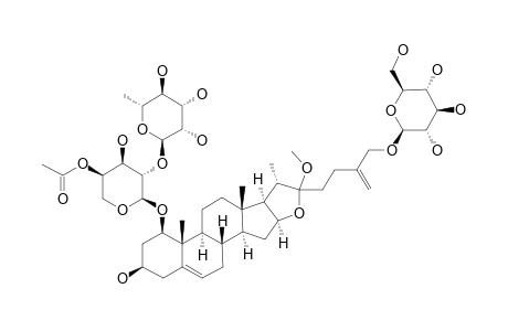 #11;26-O-BETA-D-GLUCOPYRANOSYL-22-O-METHYL-FUROSTA-5,25(27)-DIENE-1-BETA,3-BETA,22-XI,26-TETROL-1-O-[O-ALPHA-L-RHAMNOPYRANOSYL-(1->2)-4-O-ACETYL-ALPHA-L-ARABIN