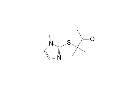 2-Butanone, 3-methyl-3-[(1-methyl-1H-imidazol-2-yl)thio]-