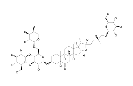 #11;26-O-BETA-D-GLUCOPYRANOSYL-3-BETA,22-XI,26-TRIHYDROXY-(25R)-5-ALPHA-FUROSTAN-6-ONE-3-O-BETA-D-GLUCOPYRANOSYL-(1->4)-[ALPHA-L-ARABINOPYRANOSYL-(1->6)]-BETA-