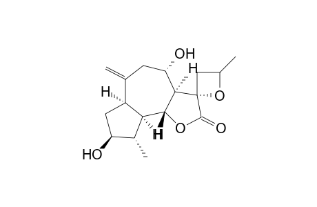 Spiro[azuleno[4,5-b]furan-3(2H),2'-oxetan]-2-one, decahydro-4,8-dihydroxy-4',9-dimethyl-6-methylene-, [3S-[3.alpha.(S*),3a.alpha.,4.alpha.,6a.alpha.,8.beta.,9.alpha.,9a.a lpha.,9b.beta.]]-