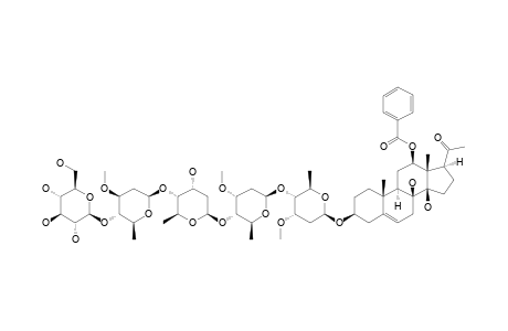 12-O-BENZOYLISOLINEOLON-3-O-BETA-D-GLUCOPYRANOSYL-(1->4)-BETA-D-OLEANDROPYRANOSYL-(1->4)-BETA-D-DIGITOXOPYRANOSYL-(1->4)-BETA-D-CYMAROPYRAN