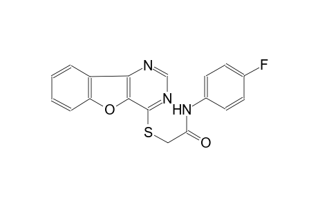 2-([1]benzofuro[3,2-d]pyrimidin-4-ylsulfanyl)-N-(4-fluorophenyl)acetamide