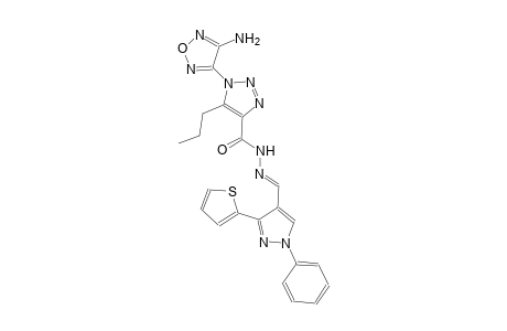 1-(4-amino-1,2,5-oxadiazol-3-yl)-N'-{(E)-[1-phenyl-3-(2-thienyl)-1H-pyrazol-4-yl]methylidene}-5-propyl-1H-1,2,3-triazole-4-carbohydrazide