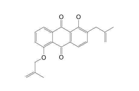 1-Hydroxy-2-(2'-methylprop-2'-enyl)-5-(2''-methylprop-2''-enyloxy)anthraquinone