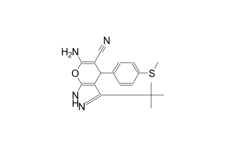 pyrano[2,3-c]pyrazole-5-carbonitrile, 6-amino-3-(1,1-dimethylethyl)-1,4-dihydro-4-[4-(methylthio)phenyl]-