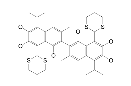 8,8'-BIS-[1,3]-DITHIAN-2-YL-5,5'-DIISOPROPYL-3,3'-DIMETHYL-[2,2']-BINAPHTHALENYL-1,6,7,1',6',7'-HEXAOL