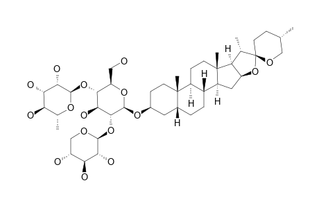 FILIASPAROSIDE_C;(25-S)-5-BETA-SPIROSTAN-3-BETA-HYDROXY-3-O-BETA-XYLOPYRANOSYL-(1->2)-[ALPHA-RHAMNOPYRANOSYL-(1->4)]-BETA-GLUCOPYRANOSIDE