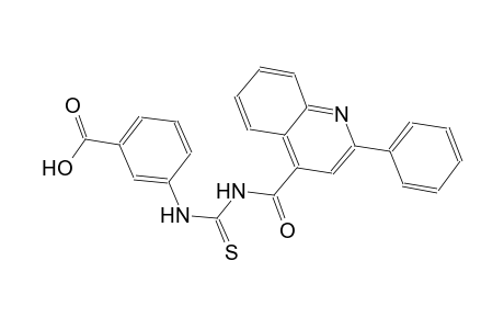 3-[({[(2-phenyl-4-quinolinyl)carbonyl]amino}carbothioyl)amino]benzoic acid