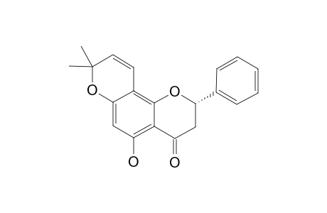 OBOVATIN;(-)-(2-S)-5-HYDROXY-6'',6''-DIMETHYLCHROMENO-(7.8:2''.3'')-FLAVANONE