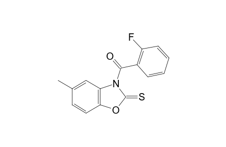 3-(o-fluorobenzoyl)-5-methyl-2-benzoxazolinethione