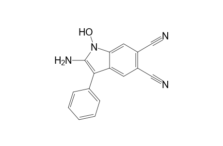 2-Amino-1-hydroxy-3-phenyl-1H-indole-5,6-dicarbonitrile