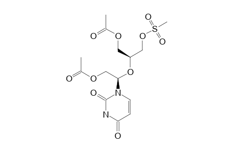 2',3'-DI-O-ACETYL-5'-O-(METHYLSULFONYL)-2',3'-SECOURIDINE;1-[(1R)-2-ACETOXY-((1S)-2-ACETOXY-1-[(METHYLSULFONYLOXY)-METHYL]-ETHOXY)-ETHYL]-URACIL