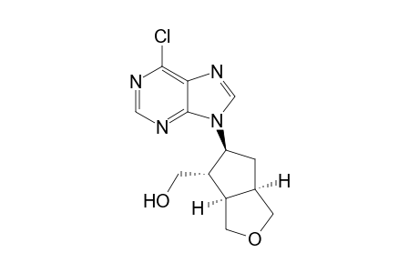 (+-)-(1R*,5R*,6S*,7S*)-[7-(6'-Chloro-9'H-purin-9'-yl)-3-oxabicyclo[3.3.0]oct-6-yl]methanol