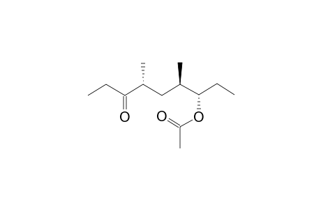 (ERYTHRO)-(4R,6R,7S)-SERRICORNIN-ACETATE;7-ACETOXY-4,6-DIMETHYL-3-ONE;ISOMER-I;SYNTHETIC