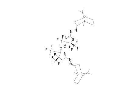 RAC-CAMPHOR-(4RS,5RS)-5-FLUORO-4-HYDROXY-4,5-BIS-(TRIFLUOROMETHYL)-4,5-DIHYDROTHIAZOL-2-YL-HYDRAZONE