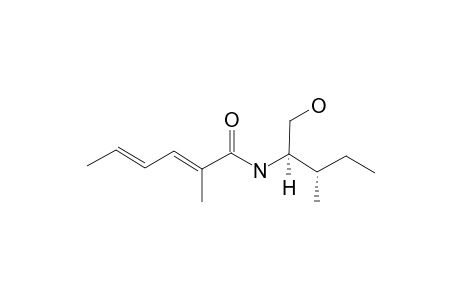 #2;(2E,4E)-2-METHYL-HEXA-2,4-DIENOIC-ACID-(2'S,3'S)-ISOLEUCINOL-AMIDE;(2E,4E)-2-METHYL-HEXA-2,4-DIENOIC-ACID-[(1'S,2'S)-1-HYDROXYMETHYL-2-METHYL-BUTYL]-AMIDE