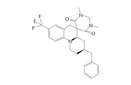 1',3'-Dimethyl-3-phenyl-8-trifluoromethyl-2,3,4,4a,5,6-hexahydro-1H-spiro[benzo[c]quinolizine-5,5'-pyrimidine]-4',6'-dione