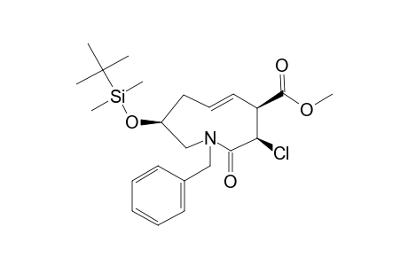 (PS)-(E)-(3R,4S,8S)-N-BENZYL-8-(TERT.-BUTYLDIMETHYLSILOXY)-3-CHLORO-4-METHOXYCARBONYL-2,3,4,7,8,9-HEXAHYDRO-1H-AZONIN-2-ONE