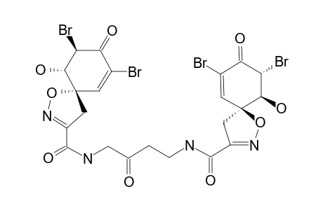 #57;[(5R)-[5-ALPHA-(5'R*,9'R*,10'S*),9-ALPHA,10-BETA]]-(9CI)-1-OXA-2-AZASPIRO-[4,5]-DECA-2,6-DIENE-3-CARBOXAMIDE,N,N'-(2-OXO-1,4-BUTANEDIYL)-BIS-[7,9-DIBROMO-1