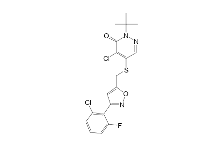 3(2H)-Pyridazinone, 4-chloro-5-[[[3-(2-chloro-6-fluorophenyl)-5-isoxazolyl]methyl]thio]-2-(1,1-dimethylethyl)-