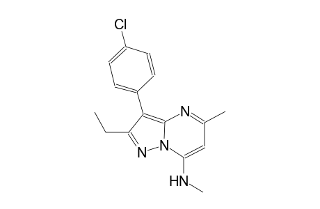 pyrazolo[1,5-a]pyrimidin-7-amine, 3-(4-chlorophenyl)-2-ethyl-N,5-dimethyl-