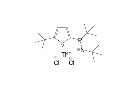 titanium(IV) dichloride tert-butyl(tert-butyl(3-(tert-butyl)cyclopenta-3,5-dien-2-ide-1-yl)phosphaneyl)amide