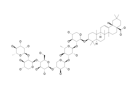 HOOKEROSIDE-D;PROSAPOGENIN-CX;3-O-ALPHA-L-RHAMNOPYRANOSYL-(1->2)-BETA-D-XYLOPYRANOSYL-(1->4)-GLUCOPYRANOSYL-(1->4)-BETA-D-XYLOPYRANOSYL-(1->3)-ALPH