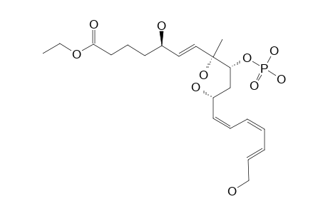 (5R,6E,8R,9R,11R,12Z,14Z,16E)-1-(ETHOXYCARBONYL)-5,8,11,18-TETRAHYDROXY-8-METHYLHEPTADECA-6,12,14,16-TETRAEN-9-YL-DIHYDROGEN-PHOSPHATE